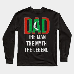 Maldivian Dad The Man The Myth The Legend - Gift for Maldivian Dad With Roots From Maldivian Long Sleeve T-Shirt